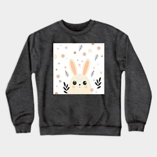 cute easter bunny, Scandinavian graphic style, pastel colors, vintage Crewneck Sweatshirt